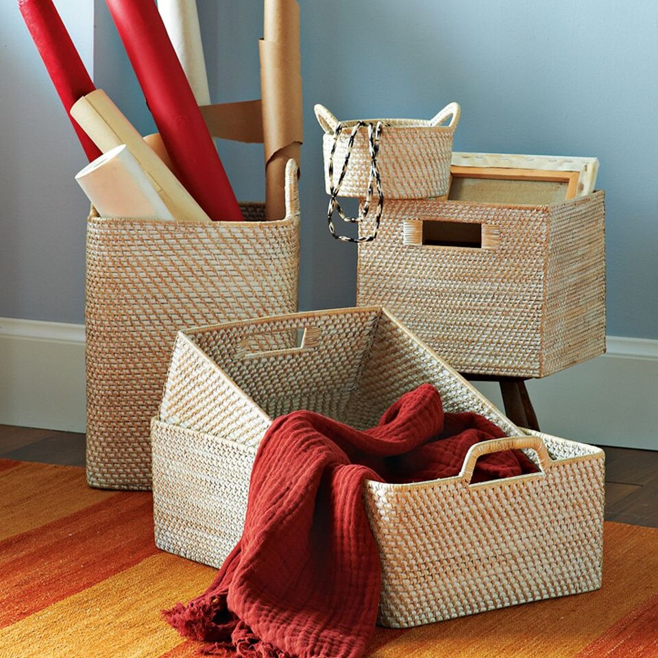 Modern Weave Harvest Baskets west elm United Kingdom